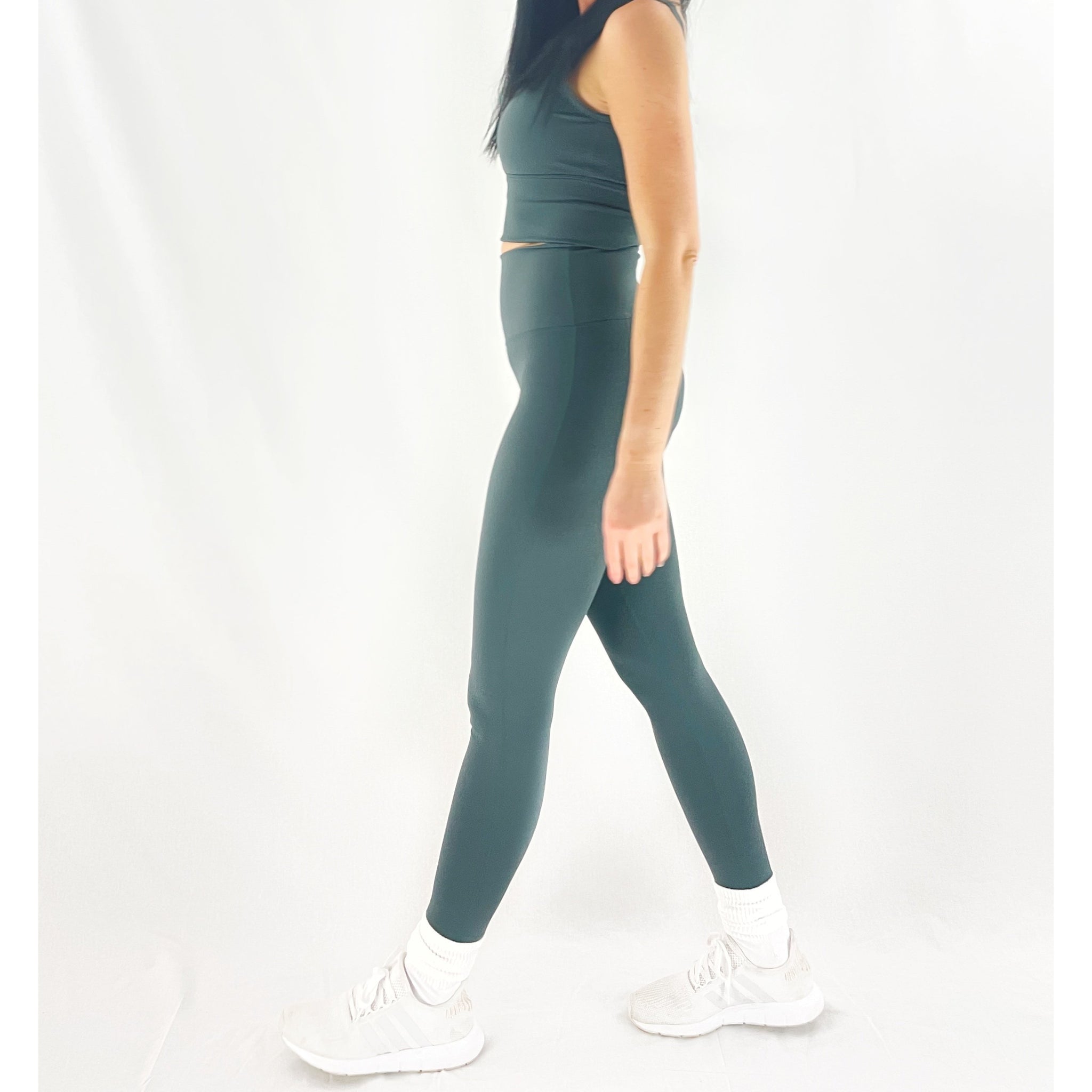 Leafigure Leggings with Pockets Women Green Leggings Women High Waisted for  Workout Gym Yoga S-M : : Fashion